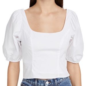 Staud White Papaya Top